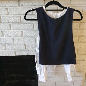 Zara two-piece contrast top